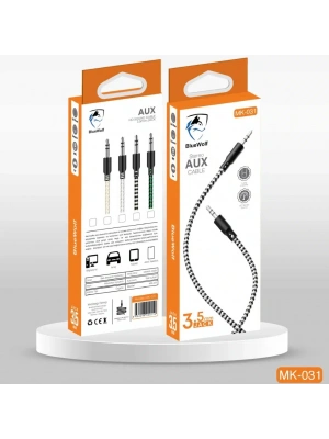 3.5mm Jack Hasır Aux Kablo BlueWolf MK-031