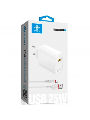 4.1A 25W QC3 TYPE-C Hızlı Şarj Aleti Arbaks Arb-015-Beyaz