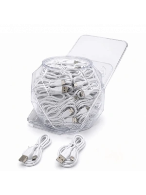 60 Adet Karışık Şarj Kablosu Seti (30 Type-C + 20 iPhone + 10 Micro) Fanus Paket