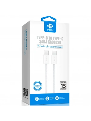 60W Iphone 16 TYPE-C To TYPE-C Usb Şarj Kablosu Arbaks Arb-317
