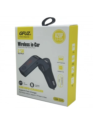 Araba FM MP3 Çalar Kablosuz Bluetooth 5.0 GFUZ® GM-C05