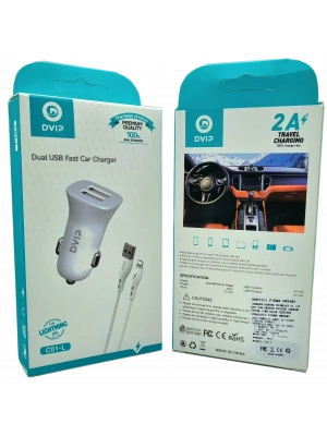 Çift Usb Girişli (iphone) Kablolu Araç Şarj Aleti Dvip C01-L