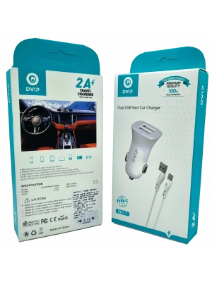 Çift Usb Girişli (Micro) Kablolu Araç Şarj Aleti Dvip C01-M