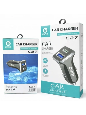 DVIP C27 Araç Şarj Cihazı PD18W + USB Hızlı Şarj (Çift Çıkışlı)
