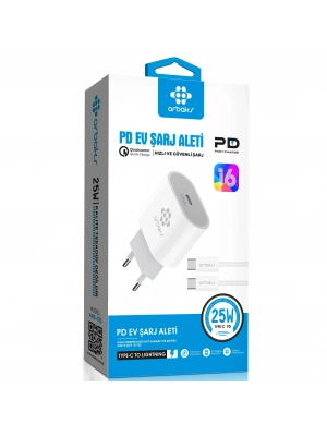 IP 16 Serisi PD 25W Şarj Aleti Arbaks ARB-013T