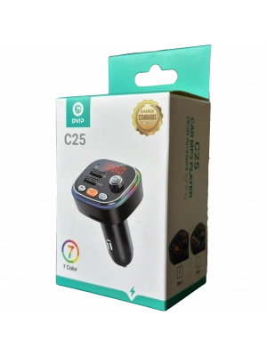 RGB Renkli Araba FM MP3 Çalar Kablosuz Bluetooth 5.0 C25