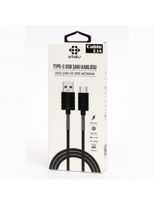Yaylı TYPE-C 3.1A Usb Şarj Kablosu Arbaks ARB-037