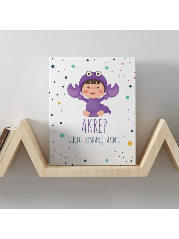 Akrep Burcuna Özel Tasarım Kanvas  Tablo