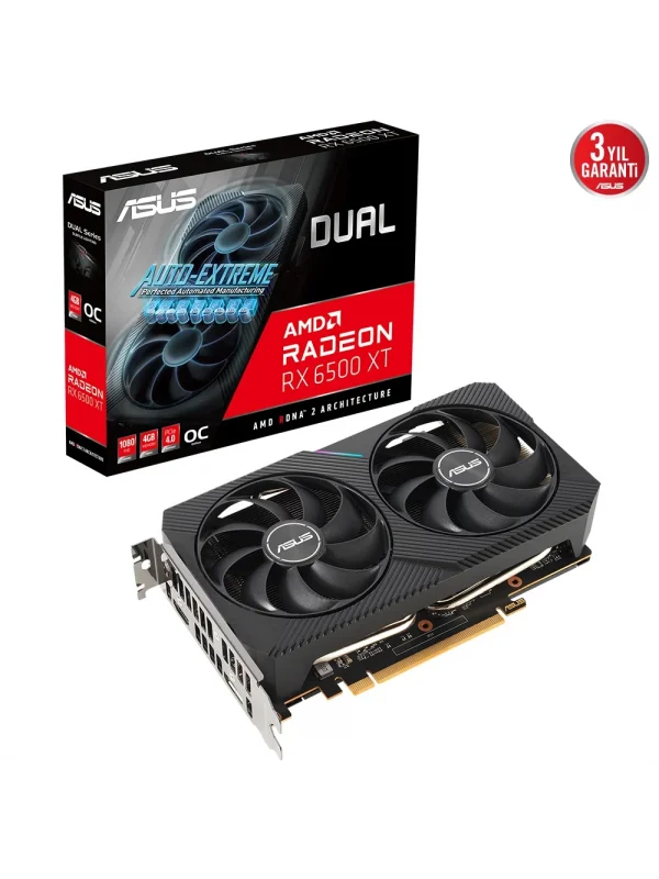 ASUS DUAL-RX6500XT-O4G 4GB GDDR6 HDMI DP 64BİT