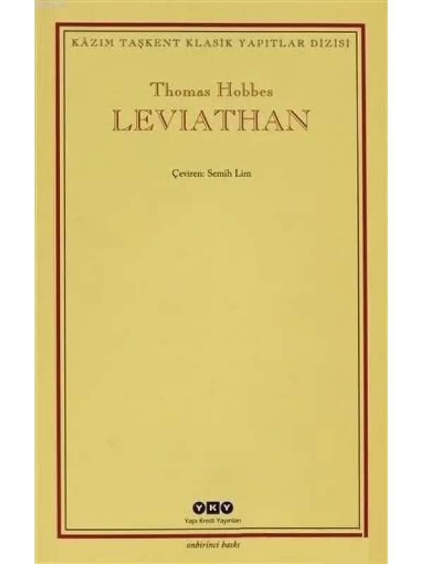 Leviathan; Bir Din ve Dünya Devletinin İçeriği, Biçimi ve Kudreti