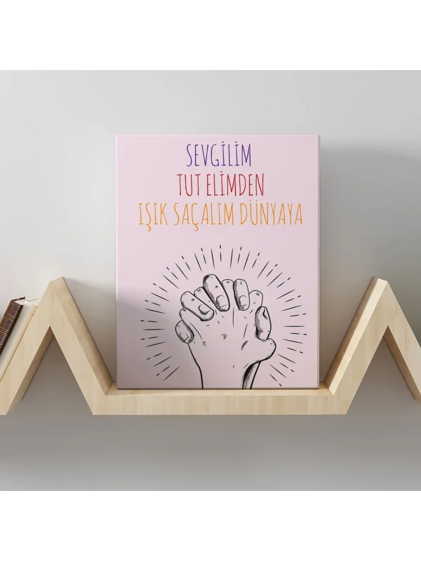 Romantik Tasarımlı Mini Kanvas Tablo - No23
