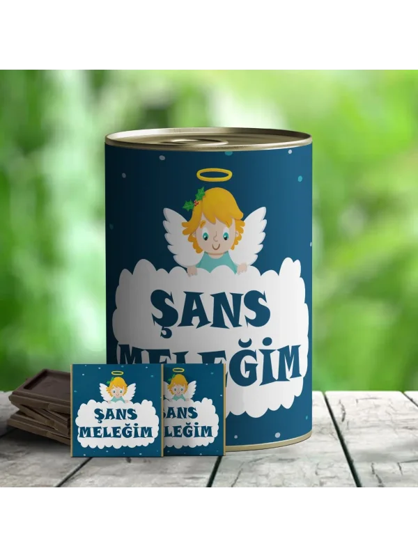Şans Meleğim Temalı Hediye Çikolata Konservesi