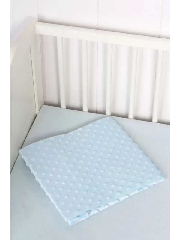 Sema Bebe Fluffy Battaniye (Kabartma Desenli) - Mavi