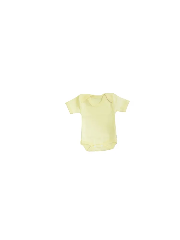 Sema Bebe Yarım Kol Badi (Body) 0-3 Ay - Sarı