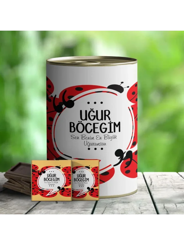 Uğur Böceğim Temalı Hediye Çikolata Konservesi