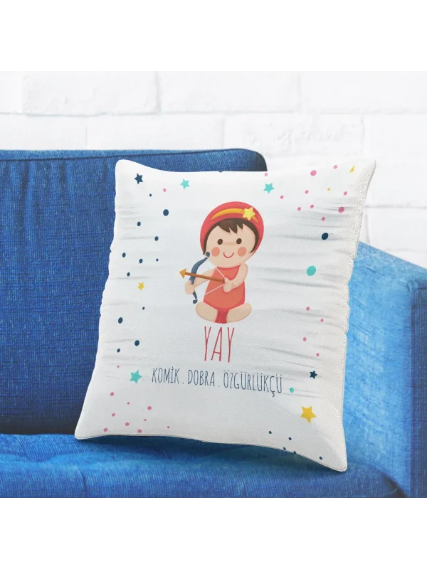 Yay Burcuna Özel Tasarımlı Sevimli Yastık Kılıfı