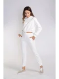 Bel Lastikli Şardonlu İkili Takım-BEYAZ