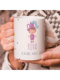 Kova Burcu Özel Sevimli Beyaz Kupa Bardak
