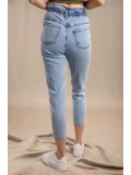 Lastik Detaylı Slim Fit Jeans - MAVİ