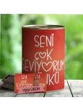 Seni Çok Seviyorum Çünkü Çikolata Hediye Konservesi