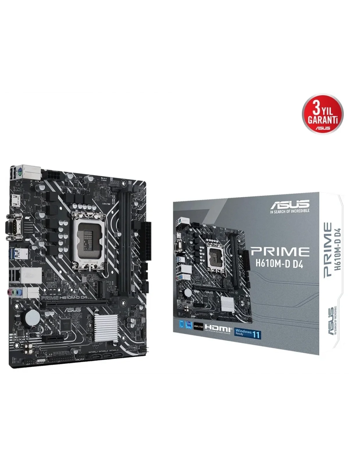 ASUS PRIME H610M-D DDR4 3200(OC) VGA HDMI DP M.2 mATX 1700p