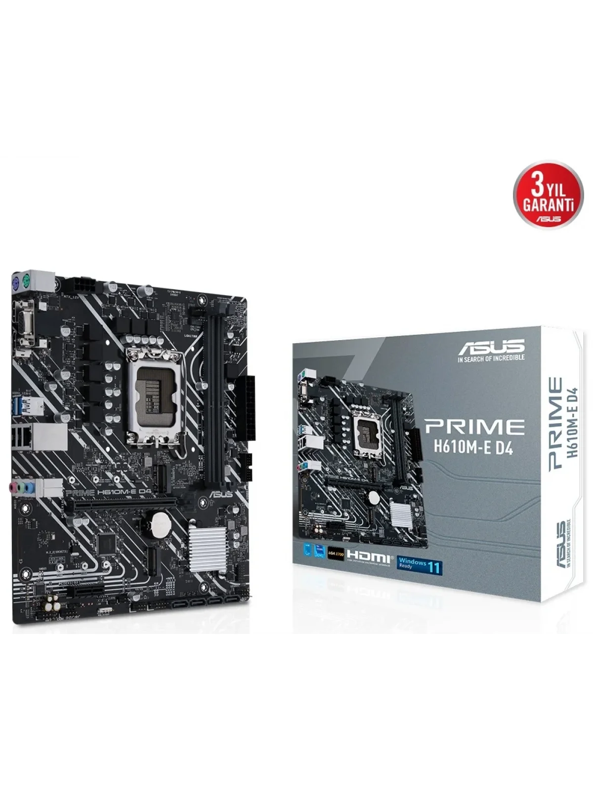 ASUS PRIME H610M-E DDR4 3200(OC) VGA HDMI DP M.2 mATX 1700p