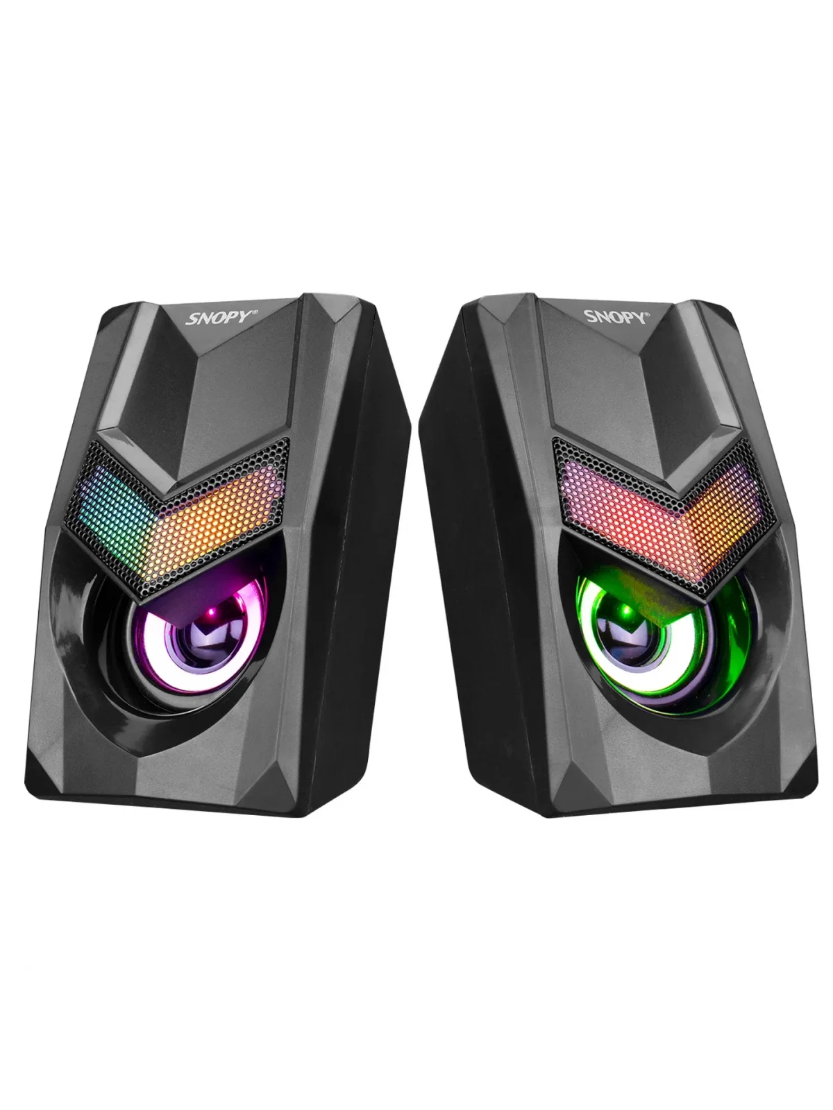 SNOPY SN-X25 2.0  RGB IŞIKLI 3WX2SİYAH USB SPEAKER