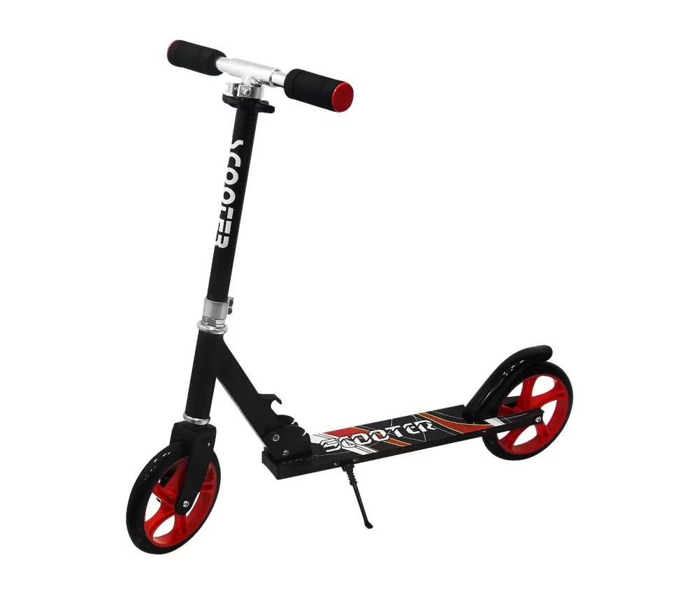 2 Tekerlekli Metal Scooter Siyah-Beyaz