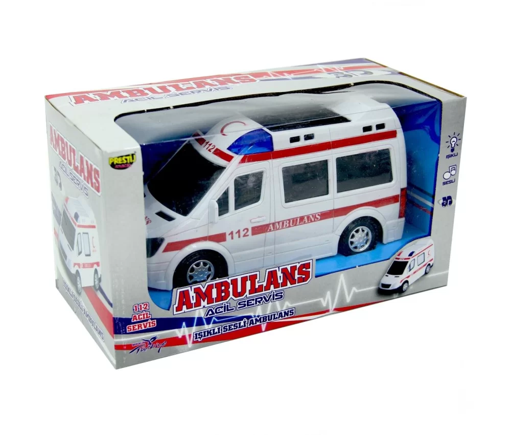 Işıklı Sesli Pilli Ambulans