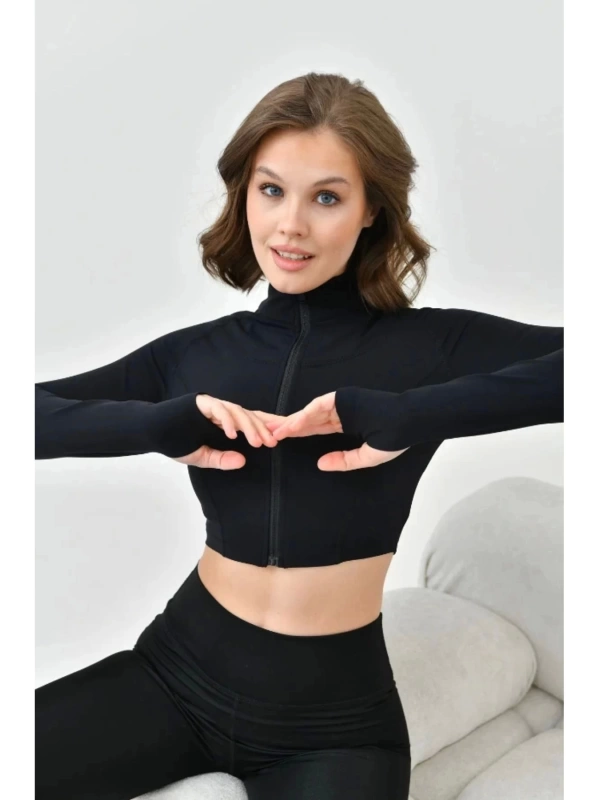 Kadın Crop Spor Ceket
