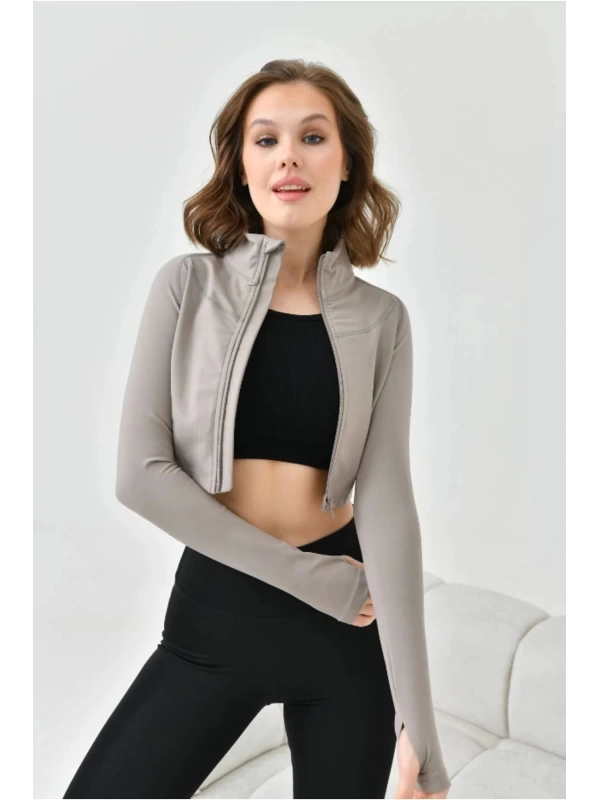 Kadın Crop Spor Ceket