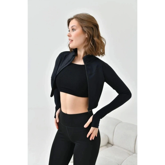 Kadın Crop Spor Ceket