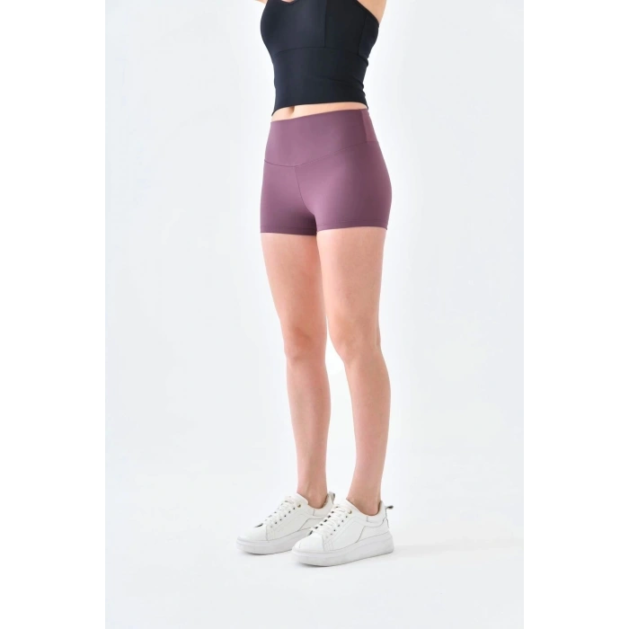 Kadın Kısa Tayt Biker Şort Yüksek Bel Toparlayıcı Biker Şort Kısa Spor Tayt