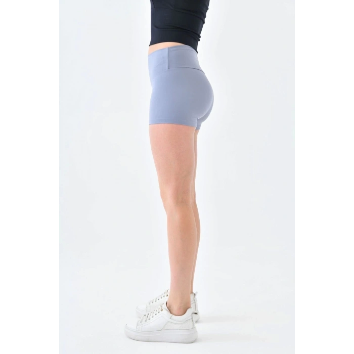 Kadın Kısa Tayt Biker Şort Yüksek Bel Toparlayıcı Biker Şort Kısa Spor Tayt