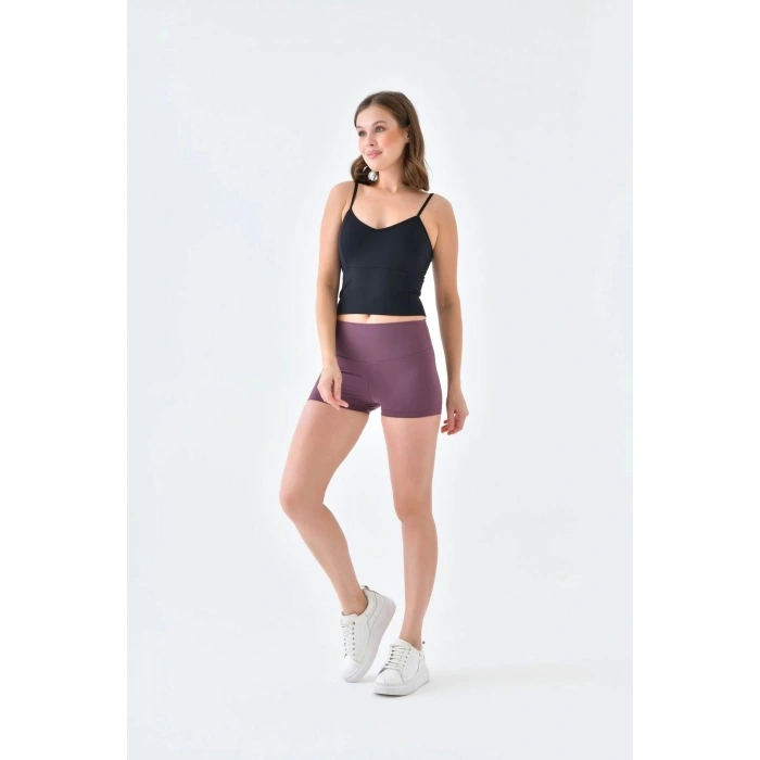 Kadın Kısa Tayt Biker Şort Yüksek Bel Toparlayıcı Biker Şort Kısa Spor Tayt