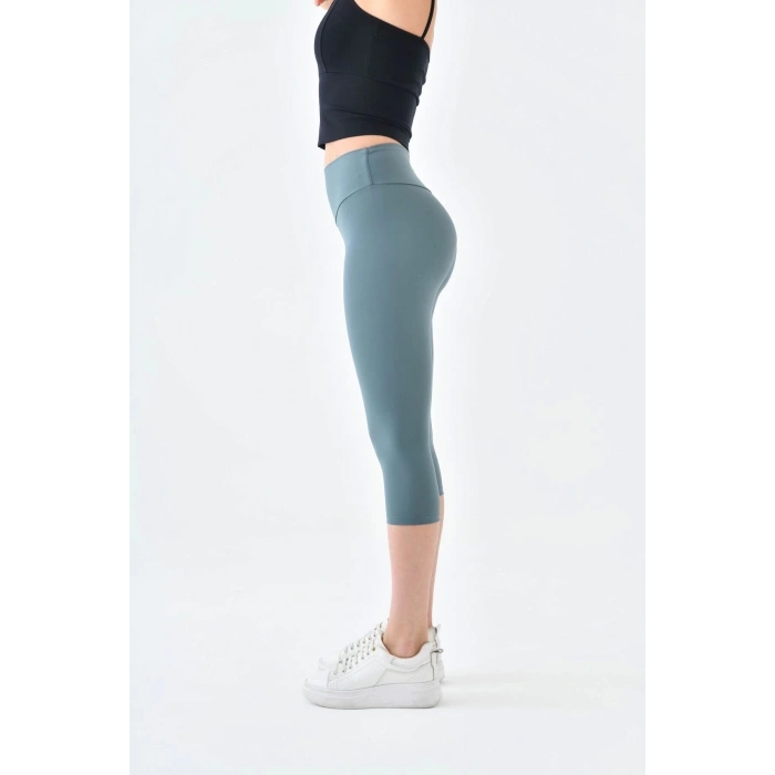 Yüksek Bel Toparlayıcı Diz Altı Kapri Tayt Capri