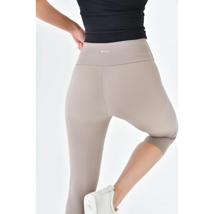 Yüksek Bel Toparlayıcı Diz Altı Kapri Tayt Capri