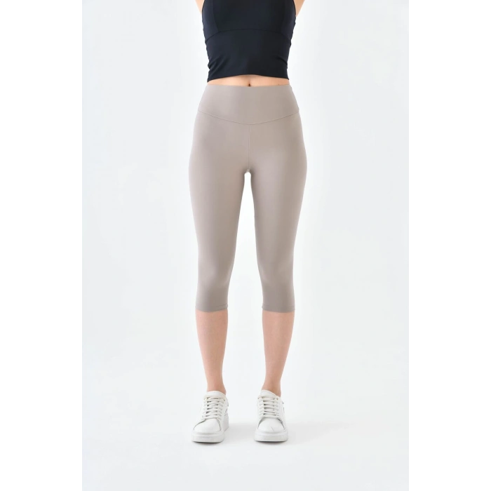 Yüksek Bel Toparlayıcı Diz Altı Kapri Tayt Capri