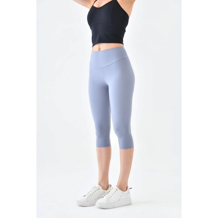 Yüksek Bel Toparlayıcı Diz Altı Kapri Tayt Capri