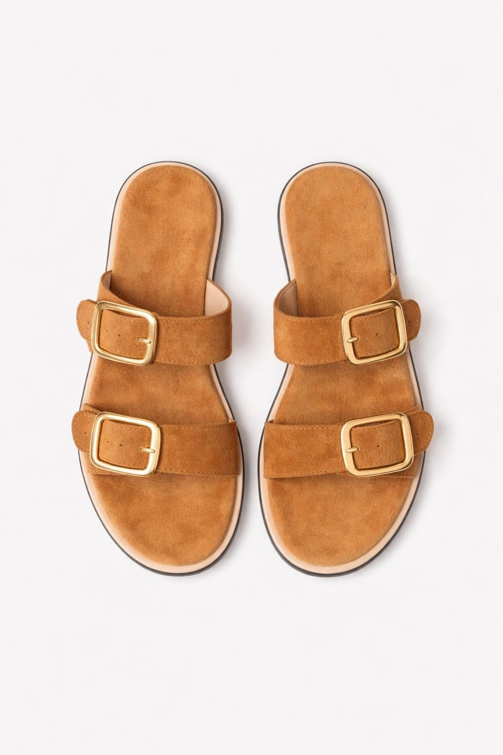 Kadın Taba Süet Çift Biyeli Rahat Taban Terlik