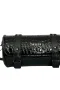 Kadın Suni Deri Silindir Omuz Çantası Siyah Croco Kabartma Deri