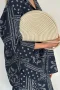 Palmira Hasır Clutch Çanta Krem