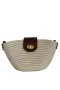 Solana Hasır Clutch Çanta Beyaz