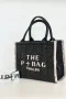 The P+Bag El ve Omuz Büyük Çanta Koyu Gri
