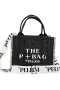 The P+Bag El ve Omuz Küçük Çanta Koyu Gri
