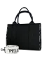 The P Bag El Ve Omuz Küçük Çanta Siyah Çizgili