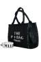The P Bag El Ve Omuz Küçük Çanta Siyah Çizgili