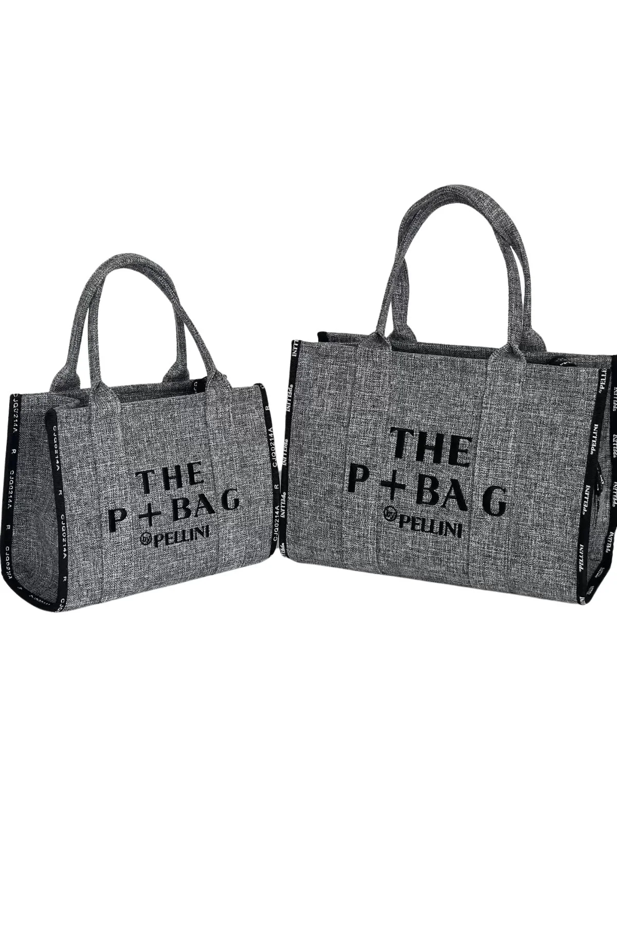The P+Bag El ve Omuz Büyük Çanta Açık Gri