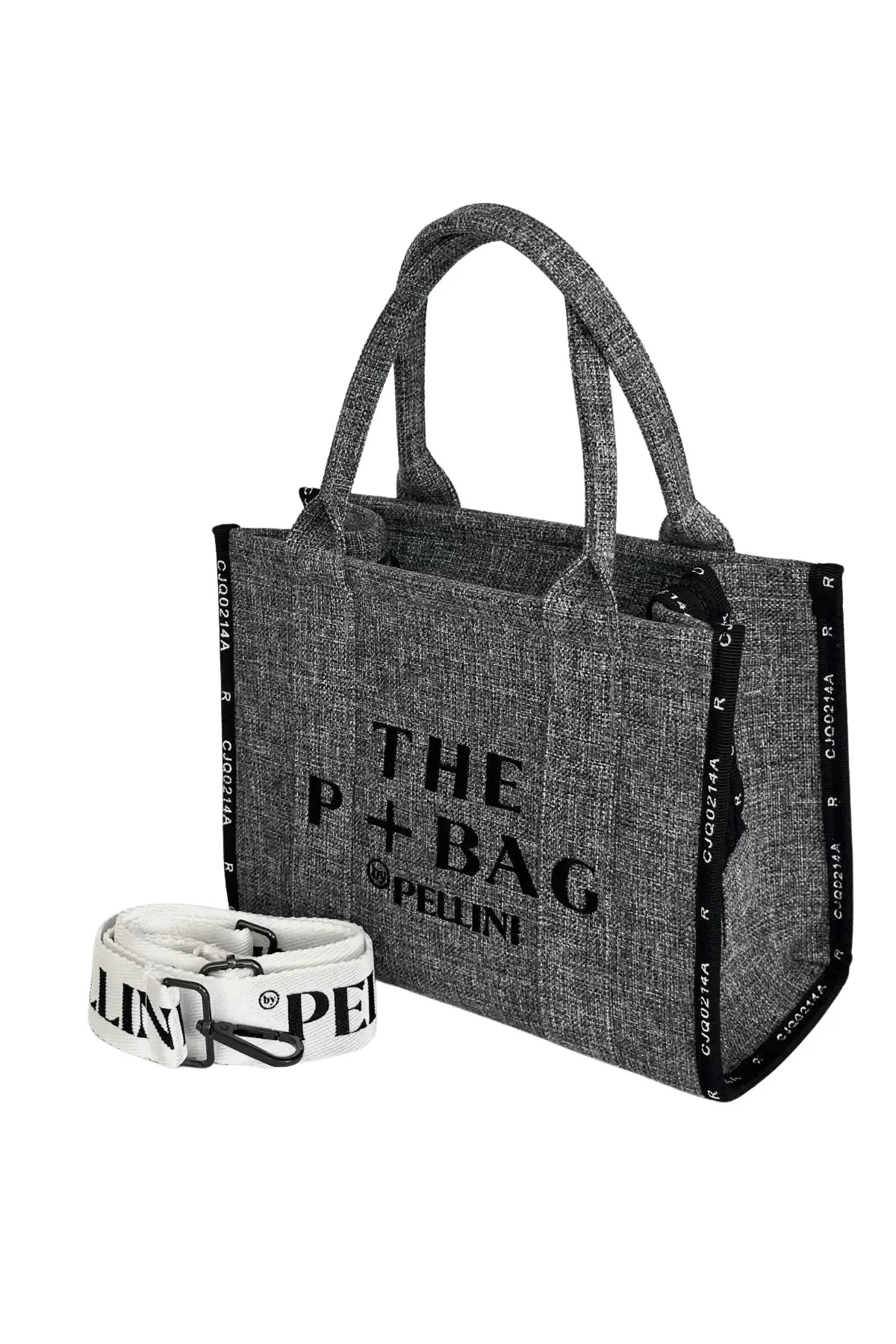 The P+Bag El ve Omuz Büyük Çanta Açık Gri