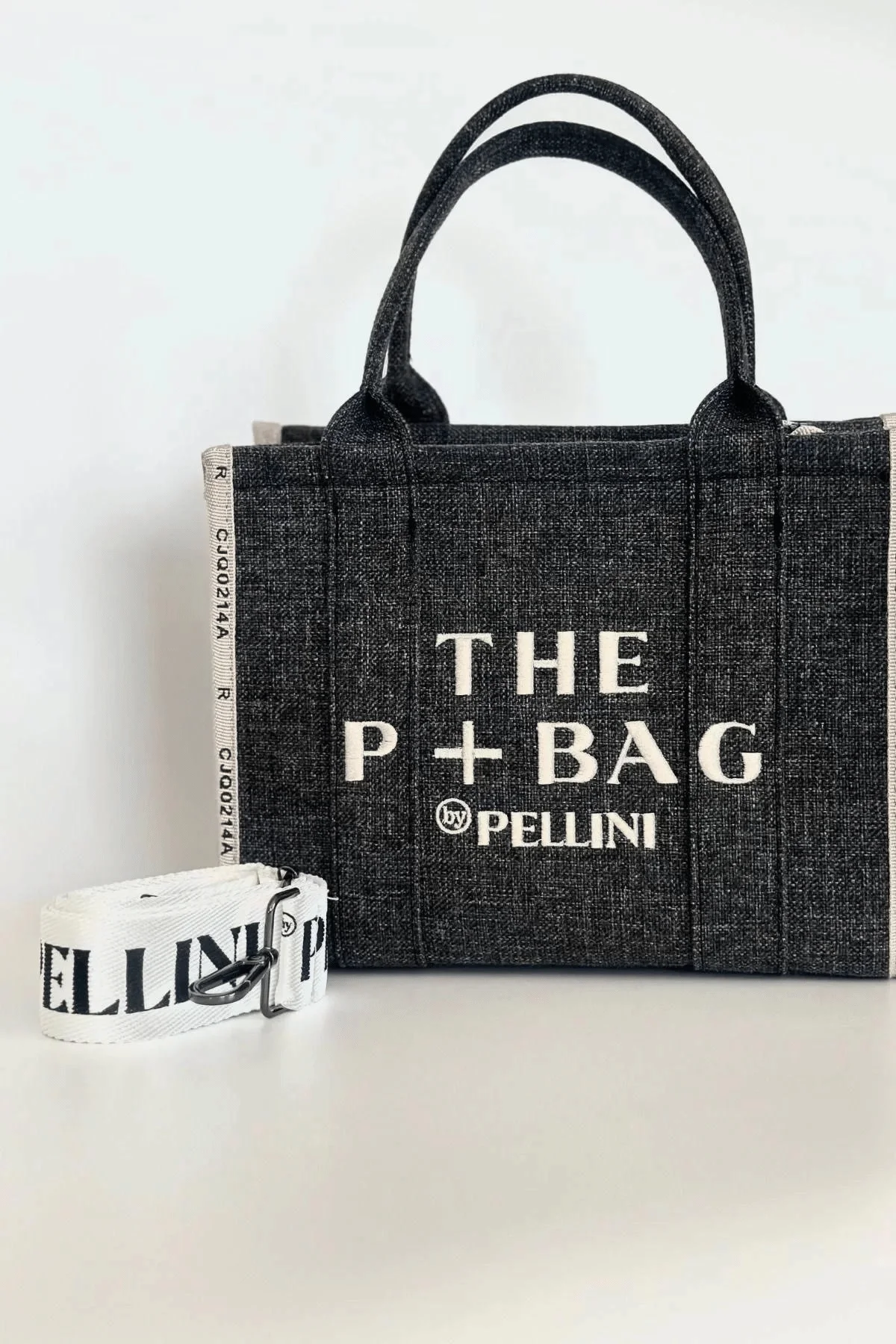 The P+Bag El ve Omuz Büyük Çanta Koyu Gri